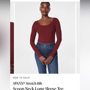 NWT spanx ribbed long sleeve tee